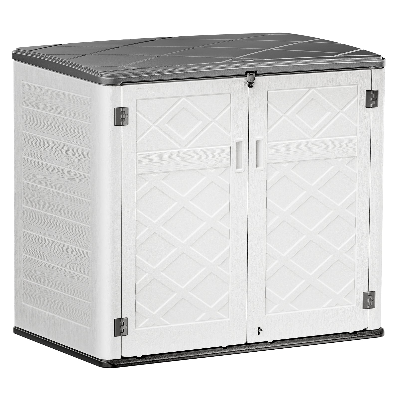 Gizoon CC60 Outdoor Resin Storage Shed with Reinforced Floor and Double Lockable Doors
